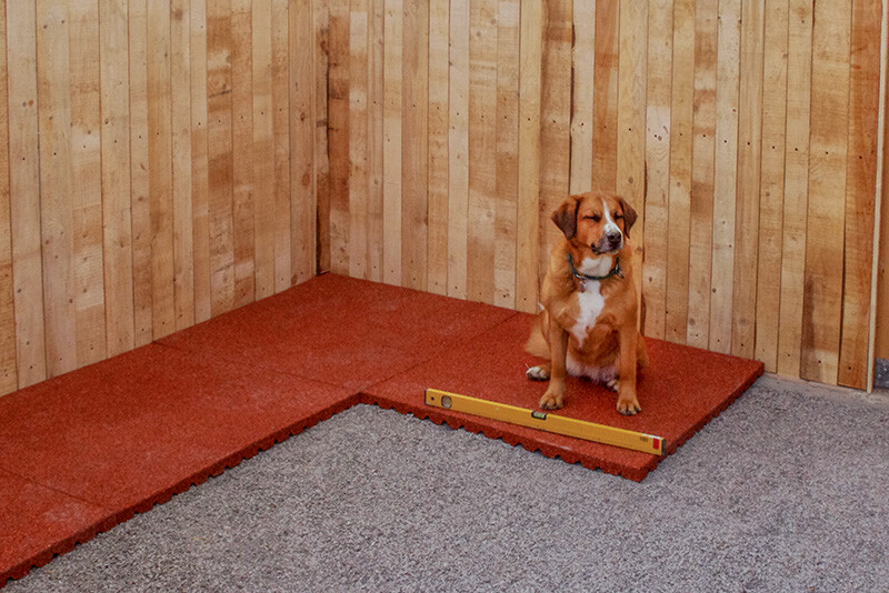 Das Verlegen der isolierenden Hundeplatten von WARCO ist ganz einfach, sowohl im Freien, als auch im Gebäude. Besondere Fachkenntnisse sind nicht erforderlich.