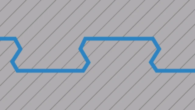 Connexion puzzle découpée sans chanfrein