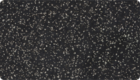 Farbmuster zum WARCO Farbton Leicht Grau Gesprenkelt für 2-farbige Oberflächen aus schwarzem SBR-Gummigranulat mit einer Beimischung von 10% grauem EPDM.