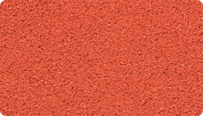 Farbmuster zum WARCO Farbton Hellrotorange (wie RAL 2008) für monochrome Oberflächen aus virgin EPDM.