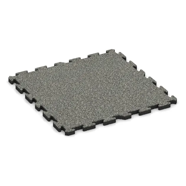 Tapis de Protection Fitness HD de WARCO en couleur Granit classique au format 1000 x 1000 x 40 mm. La photo de l’article 3407 dans la vue complète de face.
