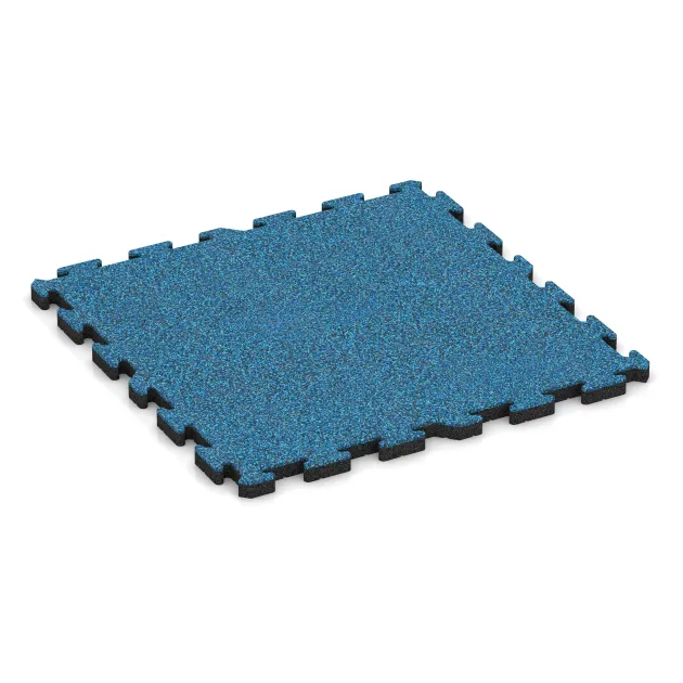 Tapis de Protection Fitness HD de WARCO en couleur Atlantique au format 1000 x 1000 x 40 mm. La photo de l’article 3416 dans la vue complète de face.