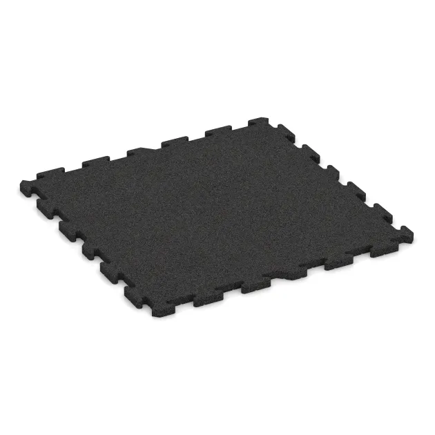 Tapis de Protection Fitness HD de WARCO en couleur Anthracite au format 1000 x 1000 x 30 mm. La photo de l’article 3330 dans la vue complète de face.