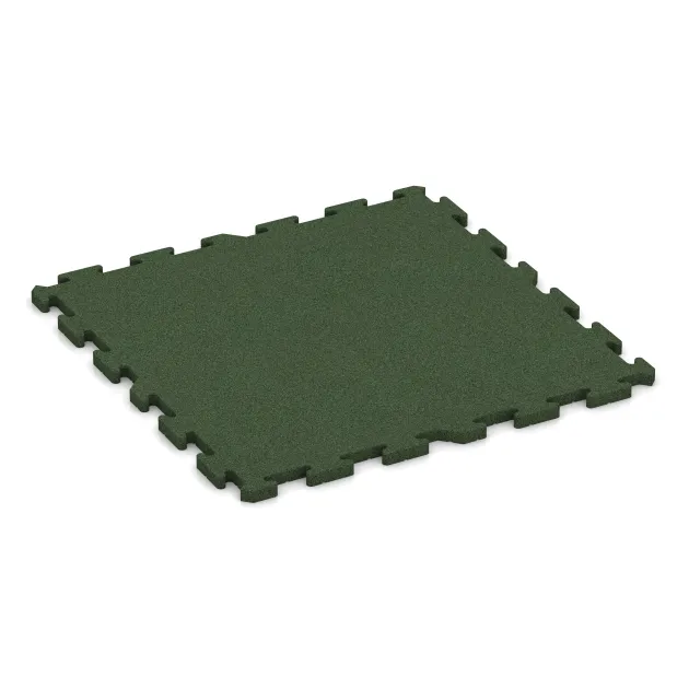 Revêtement d'aire de jeux de WARCO en couleur Vert gazon au format 1000 x 1000 x 30 mm. La photo de l’article 3326 dans la vue complète de face.