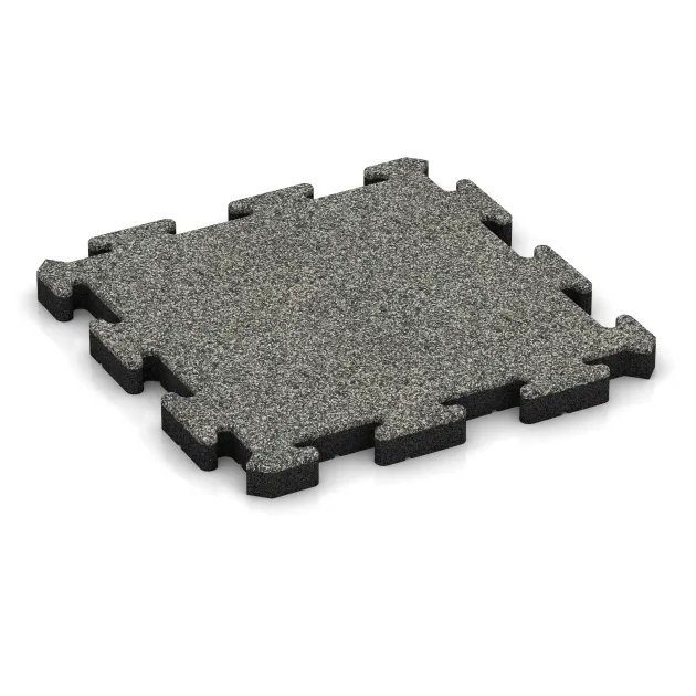 Ballspielplatte HD von WARCO im Farbdesign Grauer Granit mit den Abmessungen 500 x 500 x 50 mm. Produktfoto von Artikel 4160 in der Aufsicht von schräg vorne.