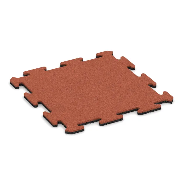 Dalle sportive 1,8 cm de WARCO en couleur Rouge-Orange Clair au format 500 x 500 x 18 mm. La photo de l’article 6218 dans la vue complète de face.