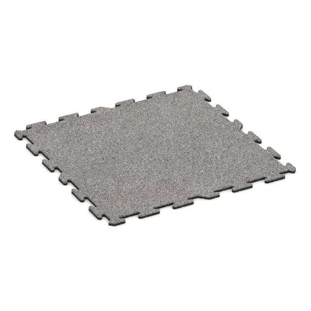 Dalle sportive 1,8 cm de WARCO en couleur Gris mélange au format 1000 x 1000 x 18 mm. La photo de l’article 4598 dans la vue complète de face.