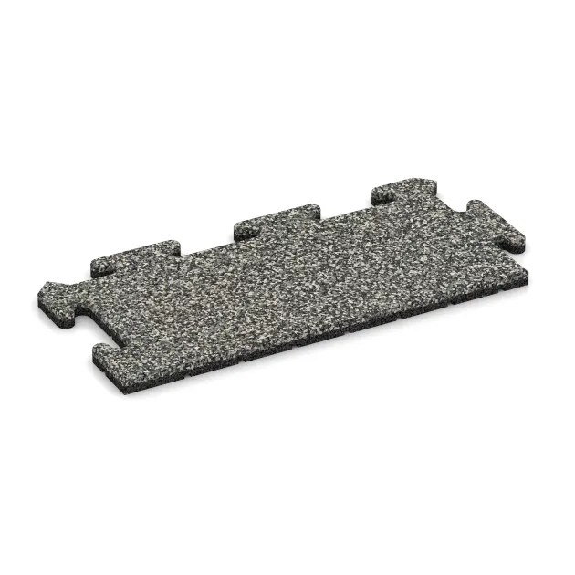 Randplatte von WARCO im Farbdesign Grauer Granit mit den Abmessungen 500 x 235 x 18 mm. Produktfoto von Artikel 4690 in der Aufsicht von schräg vorne.