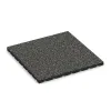 Fallschutzplatte 3 cm - EN 1177 ≤ 100 cm von WARCO im Farbdesign Dunkelgrauer Granit mit den Abmessungen 500 x 500 x 30 mm. Produktfoto von Artikel 5490 in der Aufsicht von schräg vorne.