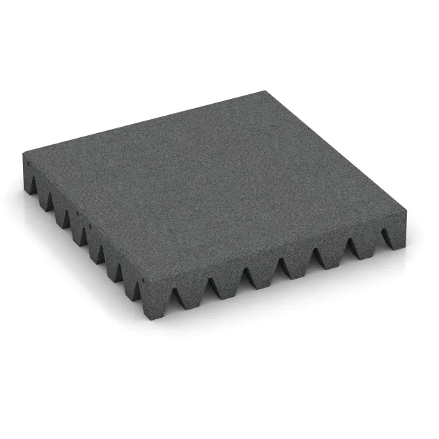 Dalle amortissante de WARCO en couleur Gris ardoise au format 500 x 500 x 80 mm. La photo de l’article 0729 dans la vue complète de face.
