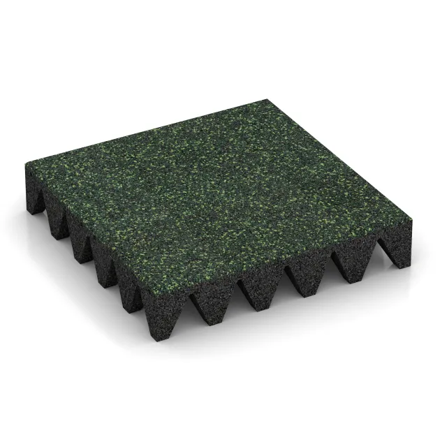 Dalle amortissante de WARCO en couleur Pelouse anglaise au format 500 x 500 x 100 mm. La photo de l’article 3709 dans la vue complète de face.