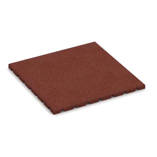 Wandschutzplatte von WARCO im Farbdesign Ziegelrot mit den Abmessungen 500 x 500 x 25 mm. Produktfoto von Artikel 0527 in der Aufsicht von schräg vorne.