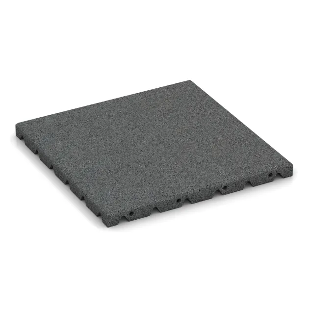 Dalle amortissante de WARCO en couleur Gris ardoise au format 400 x 400 x 30 mm. La photo de l’article 0523 dans la vue complète de face.