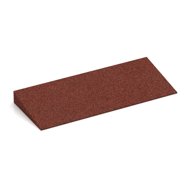 Schwellenrampe 75 cm von WARCO im Farbdesign Ziegelrot mit den Abmessungen 50 x 20 cm | 8 < 43 mm. Produktfoto von Artikel 2243 in der Aufsicht von schräg vorne.