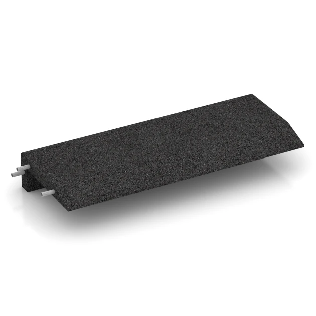 Bordure en caoutchouc en forme de L de WARCO en couleur Anthracite au format 100 × 40 cm | 5/15 cm. La photo de l’article 2607 dans la vue complète de face.