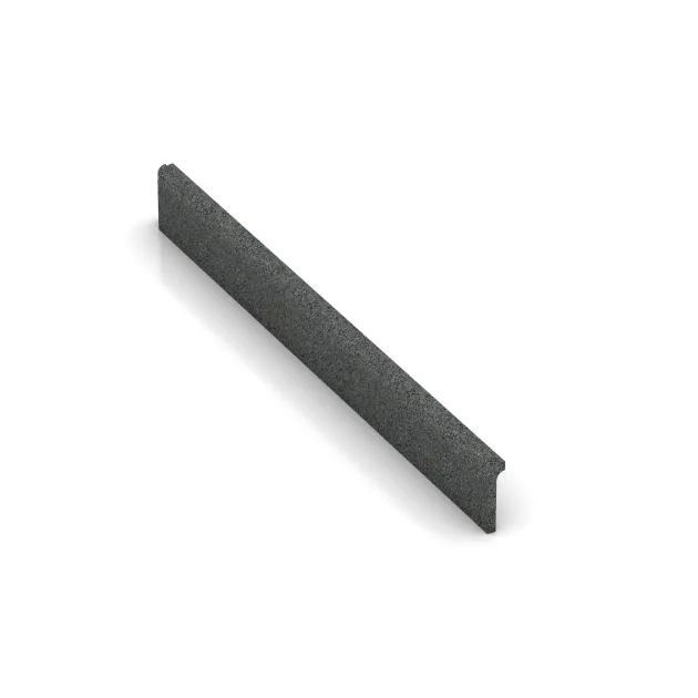 Wandschutz Sockelleiste von WARCO im Farbdesign Schiefergrau mit den Abmessungen 750 x 20 x 80 mm. Produktfoto von Artikel 2266 in der Aufsicht von schräg vorne.