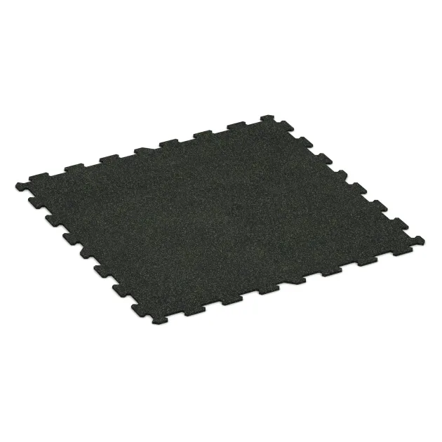Fitnessboden Kompakt von WARCO im Farbdesign Leicht Grün Gesprenkelt mit den Abmessungen 970 x 970 x 8 mm | 0,94 m. Produktfoto von Artikel 1058 in der Aufsicht von schräg vorne.