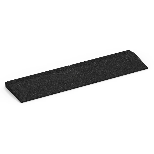 Übergangsrampe von WARCO im Farbdesign Anthrazit mit den Abmessungen 100 × 25 cm | 1 < 4 cm. Produktfoto von Artikel 6596 in der Aufsicht von schräg vorne.