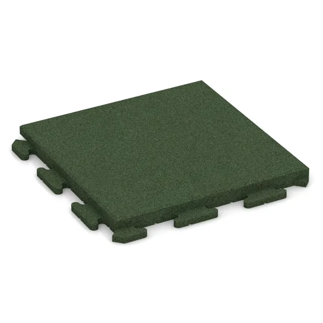 Gehwegplatte Classic von WARCO im Farbdesign Grasgrün mit den Abmessungen 500 x 500 x 40 mm. Produktfoto von Artikel 1388 in der Aufsicht von schräg vorne.