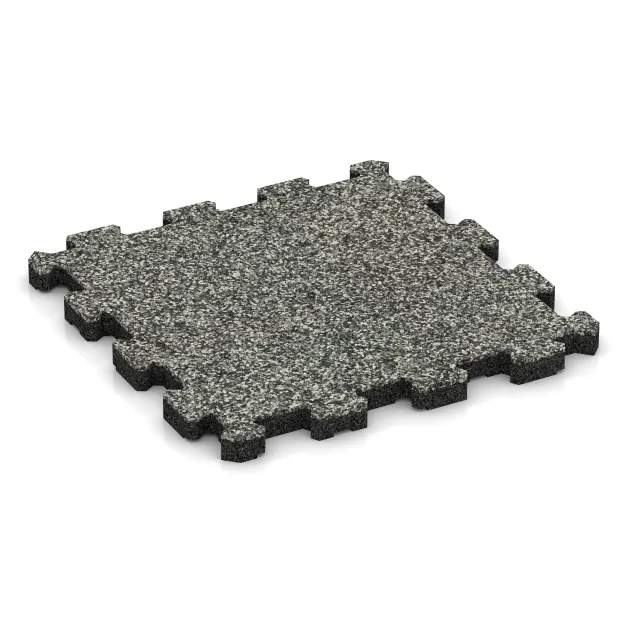 Treppenfliese von WARCO im Farbdesign Grauer Granit mit den Abmessungen 306 x 306 x 20 mm. Produktfoto von Artikel 5423 in der Aufsicht von schräg vorne.