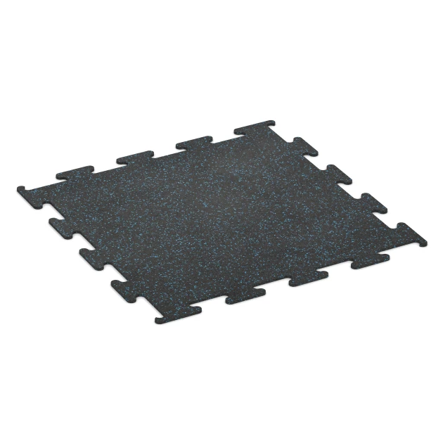 Revêtement sportif Fitness Performance Elite de WARCO en couleur Bleu doux moucheté au format 100 x 100 x 1 cm | 1,00 m². La photo de l’article 3754 dans la vue complète de face.