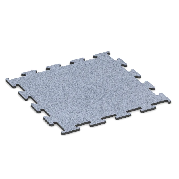 Fitness Performance Elite Trainingsboden von WARCO im Farbdesign Nebelgrau mit den Abmessungen 50 x 50 x 1 cm | 0,25 m². Produktfoto von Artikel 6152 in der Aufsicht von schräg vorne.