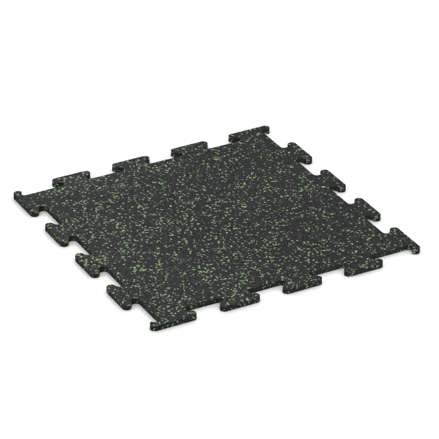 Fitness Performance Elite Trainingsboden von WARCO im Farbdesign Leicht Grün Gesprenkelt mit den Abmessungen 50 x 50 x 1 cm | 0,25 m². Produktfoto von Artikel 3767 in der Aufsicht von schräg vorne.