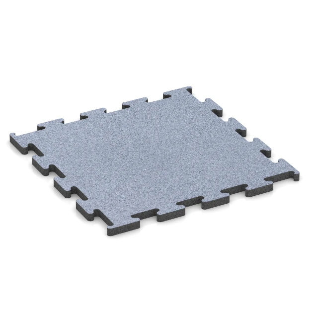 Fitness Performance Elite Trainingsboden von WARCO im Farbdesign Nebelgrau mit den Abmessungen 50 x 50 x 2 cm | 0,25 m². Produktfoto von Artikel 6156 in der Aufsicht von schräg vorne.