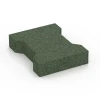 Gummipflasterstein Pferde von WARCO im Farbdesign Grasgrün mit den Abmessungen 20 x 16,5 x 4,3 cm | 0,0278 m². Produktfoto von Artikel 5267 in der Aufsicht von schräg vorne.