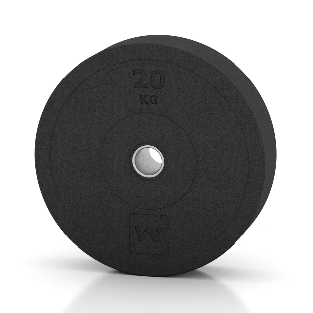 Bumper Plate de WARCO en couleur Anthracite au format 20 kg | ø 45,4 x 11,38 cm. La photo de l’article 6087 dans la vue complète de face.