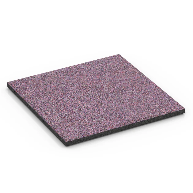 Fallschutzplatte – 90 cm von WARCO im Farbdesign Lavendel mit den Abmessungen 50 x 50 x 3 cm | 0,25 m². Produktfoto von Artikel 6418 in der Aufsicht von schräg vorne.