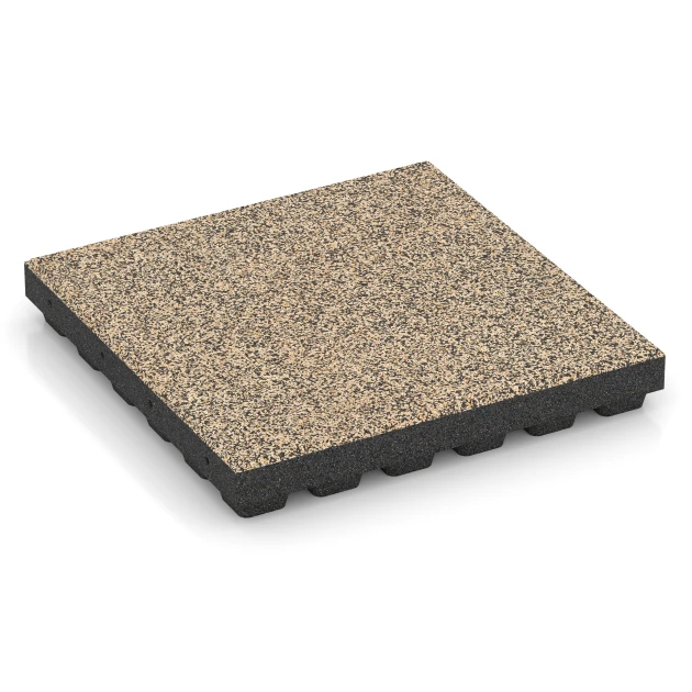 Dalle amortissante EPDM – 210 cm de WARCO en couleur Travertin au format 50 x 50 x 7 cm | 0,25 m². La photo de l’article 6446 dans la vue complète de face.