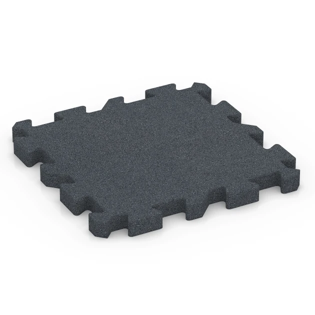 Fallschutzplatte - 150 cm von WARCO im Farbdesign Schiefergrau mit den Abmessungen 50 x 50 x 4 cm | 0,25 m². Produktfoto von Artikel 6400 in der Aufsicht von schräg vorne.
