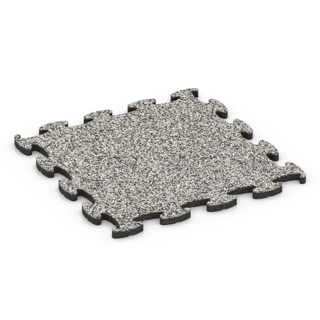 Dalle aire de jeux de WARCO en couleur Granit gris au format 46 x 46 x 1,8 cm. La photo de l’article 6752 dans la vue complète de face.