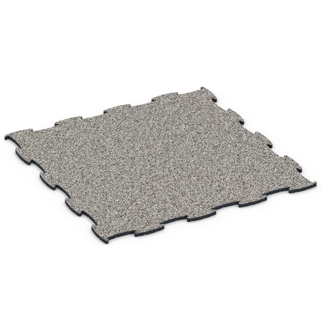 Hundesportboden von WARCO im Farbdesign Grauer Granit mit den Abmessungen 97,1 x 97,1 x 1,8 cm | 0,94 m². Produktfoto von Artikel 6806 in der Aufsicht von schräg vorne.
