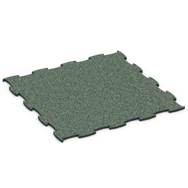 Fitness Active Floor System von WARCO im Farbdesign Englischer Rasen mit den Abmessungen 97,1 x 97,1 × 1,8 cm. Produktfoto von Artikel 6834 in der Aufsicht von schräg vorne.