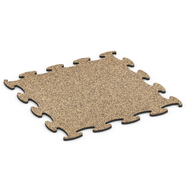 Fitness Max Floor System von WARCO im Farbdesign Rattan Lounge mit den Abmessungen 98 x 98 × 1,8 cm. Produktfoto von Artikel 6876 in der Aufsicht von schräg vorne.