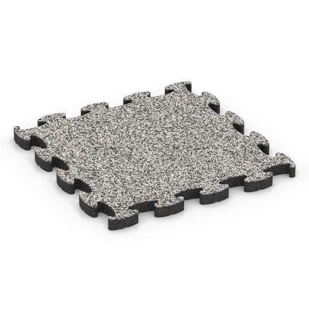 Terrassenplatte von WARCO im Farbdesign Grauer Granit mit den Abmessungen 46 x 46 × 2,8 cm. Produktfoto von Artikel 6941 in der Aufsicht von schräg vorne.