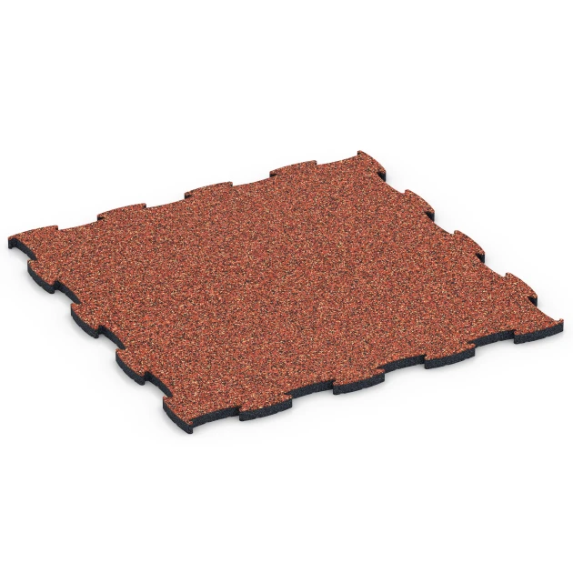 Fitness Active Floor System von WARCO im Farbdesign Feuersglut mit den Abmessungen 97,1 x 97,1 x 2,8 cm | 0,94 m². Produktfoto von Artikel 6854 in der Aufsicht von schräg vorne.