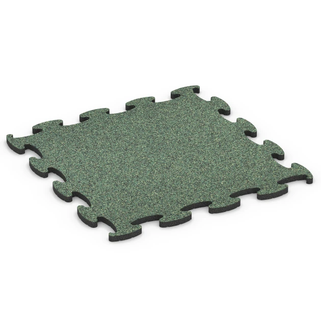 Fitness Max Floor System von WARCO im Farbdesign Englischer Rasen mit den Abmessungen 98 x 98 x 2,8 cm. Produktfoto von Artikel 6888 in der Aufsicht von schräg vorne.