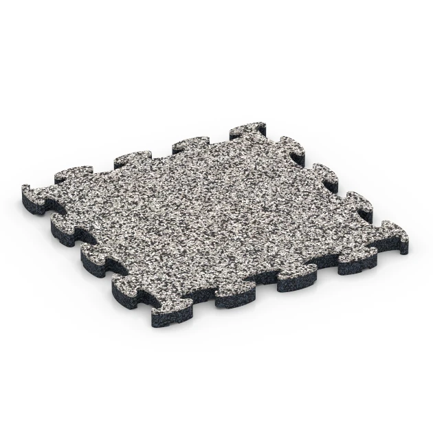 Steinteppich Klickfliese von WARCO im Farbdesign Grauer Granit mit den Abmessungen 28,9 x 28,9 x 1,8 cm | 0,084 m². Produktfoto von Artikel 6815 in der Aufsicht von schräg vorne.