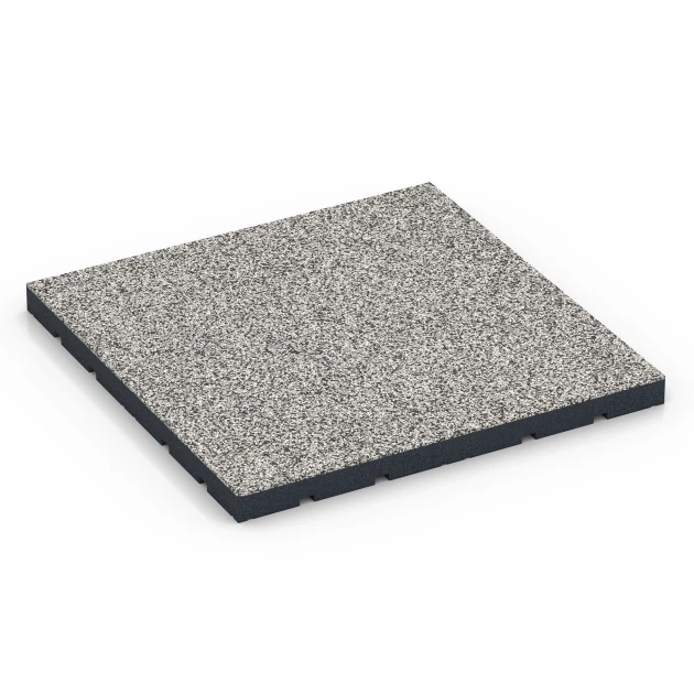 Revêtement sportif extérieur de WARCO en couleur Granit gris au format 60 x 60 x 4 cm | 0,36 m². La photo de l’article 7142 dans la vue complète de face.