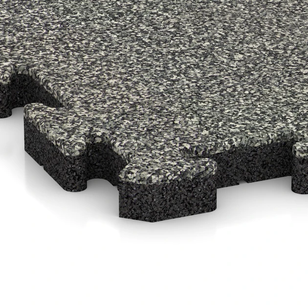 La vue détaillée sur les bords du produit WARCO 5900, Dalle événementielle pour extérieur, au format 50 x 50 x 4 cm | 0,25 m², en couleur Granit gris.