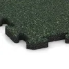 Detailaufnahme der Randausprägung von WARCO-Produkt 2630, Fallschutz-Puzzlematte, Format 500 x 500 x 30 mm, Farbe Englischer Rasen.