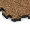 La vue détaillée sur les bords du produit WARCO 3230, Tapis de Protection Fitness HD, au format 1000 x 1000 x 30 mm, en couleur Terre cuite.