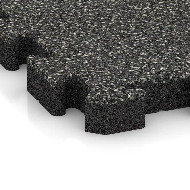 La vue détaillée sur les bords du produit WARCO 3025, Dalle de terrasse à emboîtement, au format 500 x 500 x 50 mm, en couleur Granit foncé.