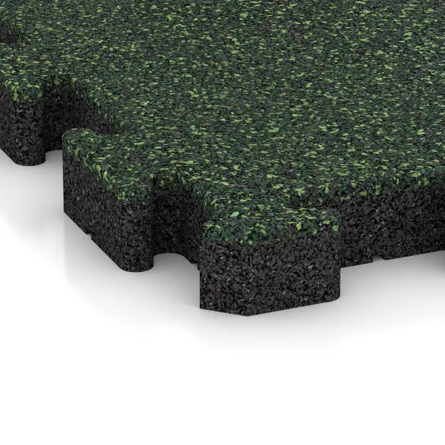 La vue détaillée sur les bords du produit WARCO 3024, Dalle de terrasse à emboîtement, au format 500 x 500 x 50 mm, en couleur Pelouse anglaise.