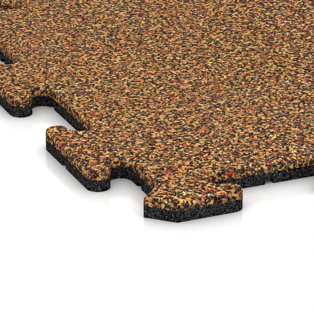 La vue détaillée sur les bords du produit WARCO 0142, Tapis de fitness 18 mm, au format 50 x 50 x 1,8 cm | 0,25 m², en couleur Terracotta.