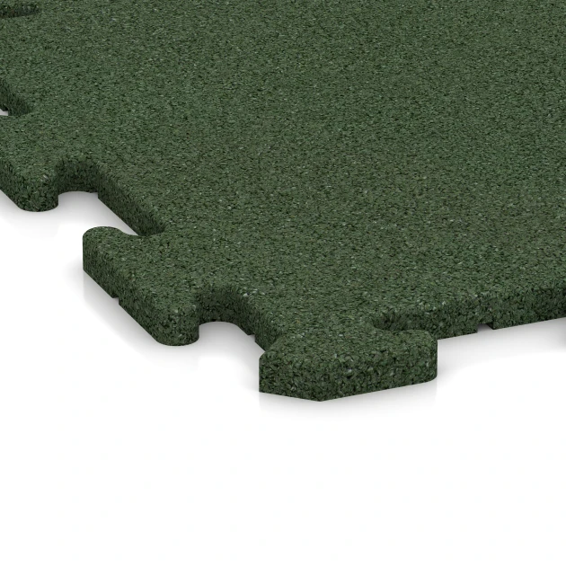 La vue détaillée sur les bords du produit WARCO 5687, Revêtement de sol clipsable Indoor, au format 50 x 50 x 1,8 cm | 0,25 m², en couleur Vert herbe.