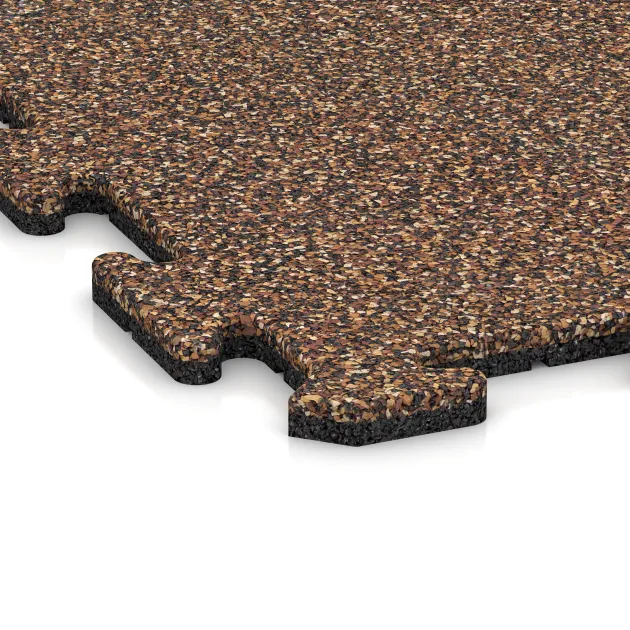 Detailaufnahme der Randausprägung von WARCO-Produkt 4770, Eckplatte, Format 485 x 485 x 18 mm, Farbe Bast & Borke.